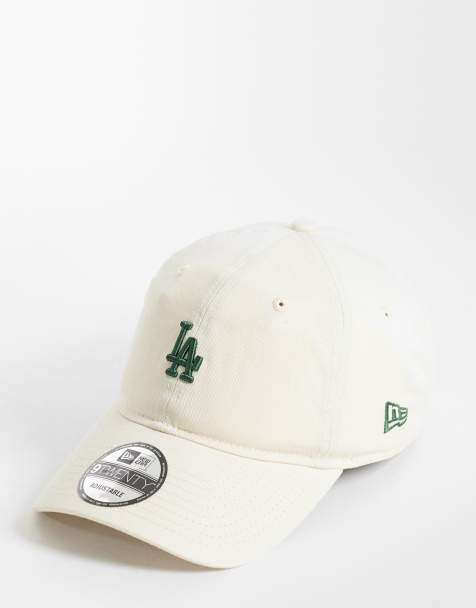 New Era LA Dodgers 9forty mini logo cap in cream - view 1