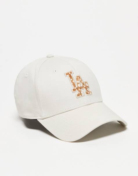 New Era - LA Dodgers - 9forty - Pet met logo met dierenprint in crème - view 1