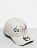 [New Era] New Era LA Dodgers 9Forty snake graphic cap in beige-Neutral One Size BEIGE