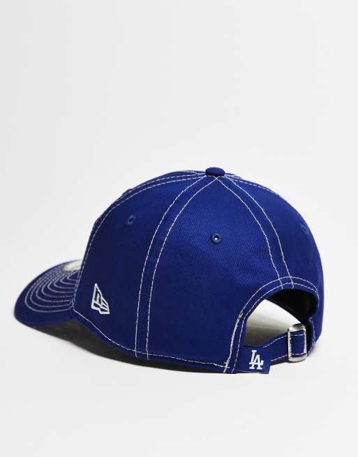 New Era - LA Dodgers 9twenty - Blå kasket med syninger i kontrastfarve, 2 af 3