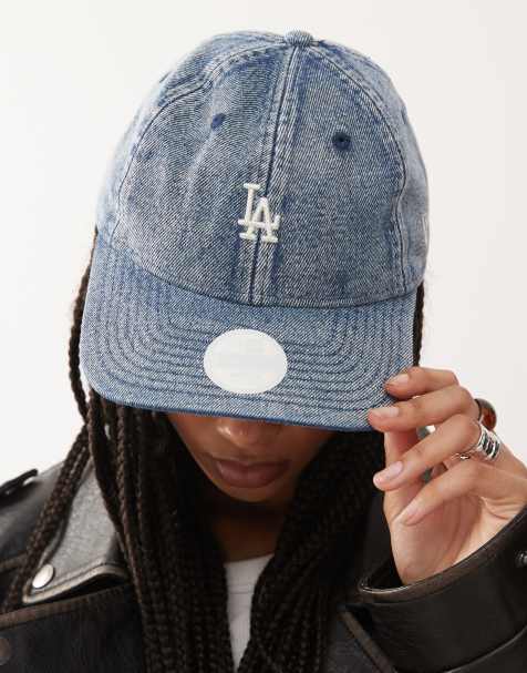 New Era - LA Dodgers 9twenty - Cappellino da donna non strutturato in denim blu lavaggio acido blu con logo piccolo - view 1