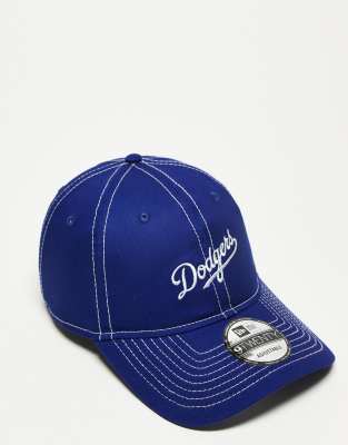 New Era New Era LA Dodgers 9twenty contrast stitch cap in blue
