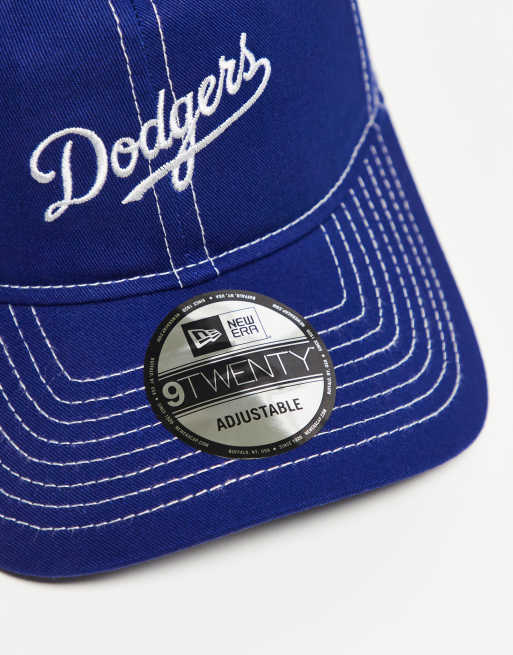 New Era LA Dodgers 9twenty contrast stitch cap in blue, 3 of 3