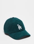 [New Era] New Era LA Dodgers 9Twenty cord cap in dark green One Size Dark green