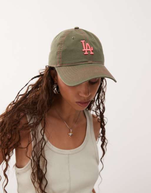 New Era – LA Dodgers 9twenty – Kappe in Khaki mit Kontrast-Stickerei