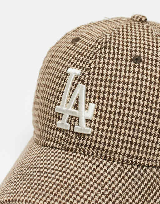 New Era - LA Dodgers - 9twenty - Pet met pied-de-poule in bruin, 2 van 3