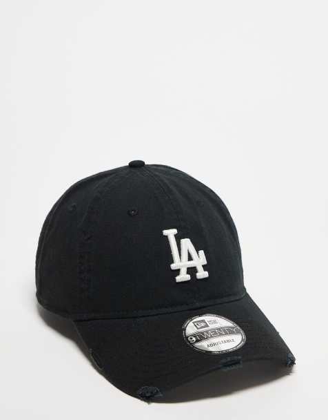 New Era LA Dodgers 9twenty unstructured distressed cap in black - view 1