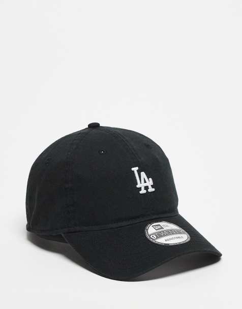 New Era LA Dodgers 9twenty unstructured mini logo cap in washed black - view 1