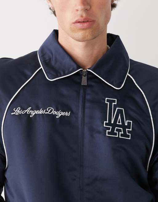 New Era – LA Dodgers – College-Bomberjacke aus Satin in Marineblau, 5 von 5
