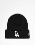 [New Era] New Era LA Dodgers cuff beanie in black No Size Black