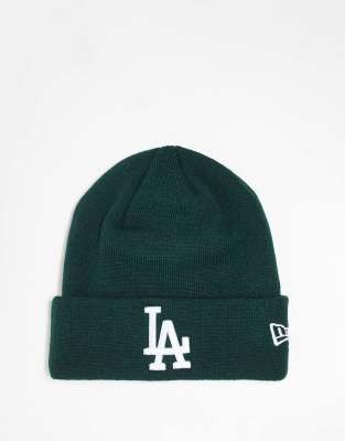 New Era New Era LA Dodgers cuff beanie in dark green