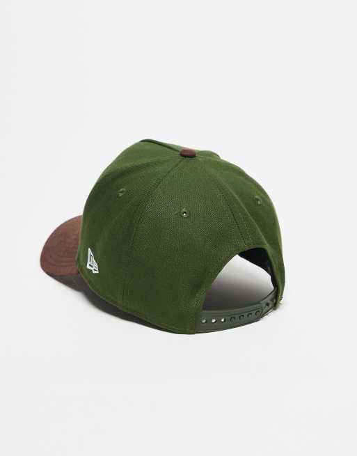 New Era - LA Dodgers - E-frame - Pet in groen met contrasterende klep in bruin imitatiesuède, 3 van 3