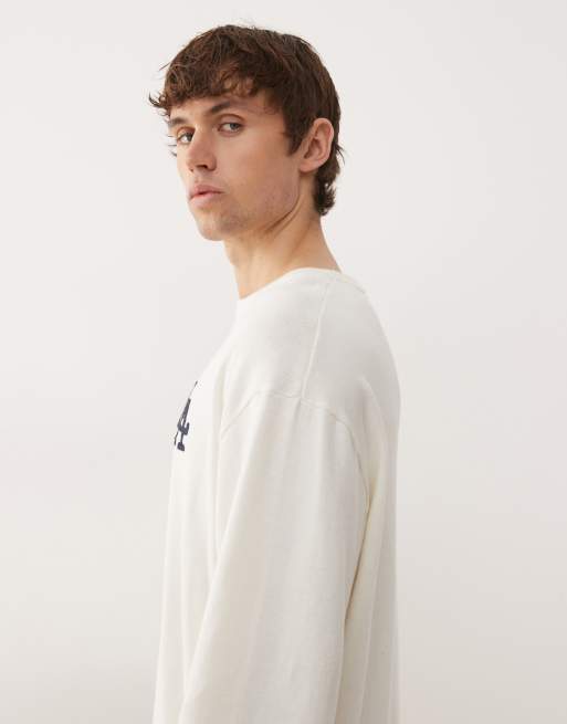 New Era - LA Dodgers Essential - Maglione girocollo bianco sporco, 4 di 5