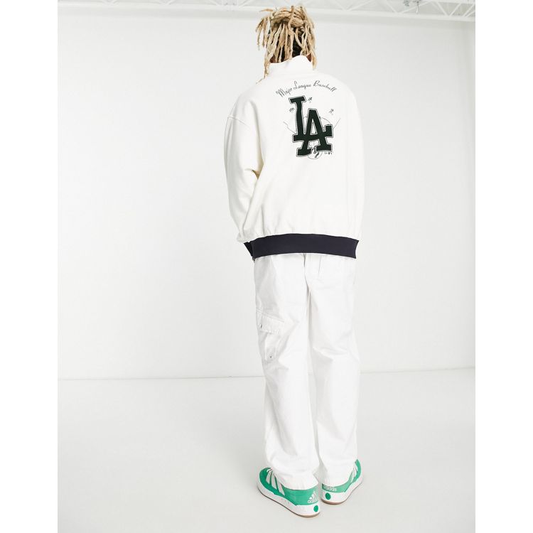 New Era LA Dodgers two tone oversized t-shirt in off white exclusive to ASOS