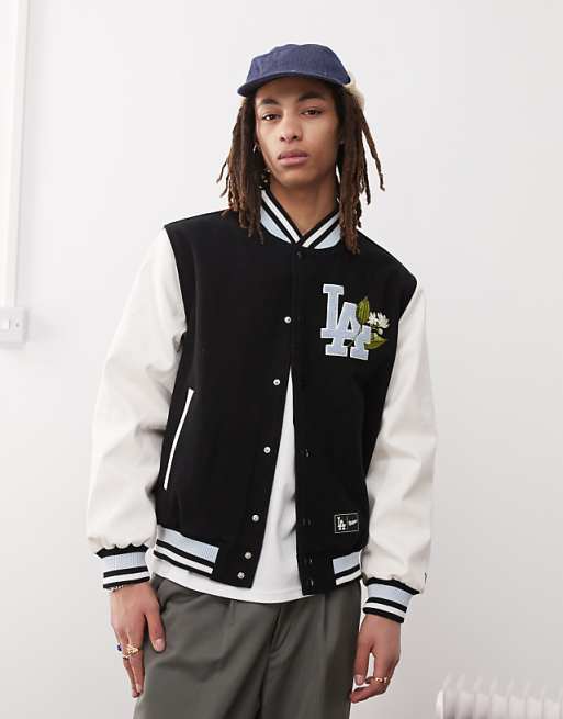 Casual College Floral Pocket Contrast Outerwear Casual College Floral Pocket Contrast Outerwear
