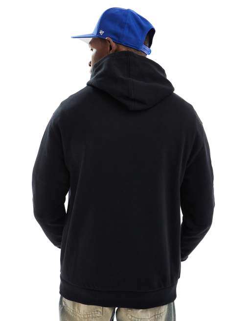 New Era LA Dodgers floral embroidered logo hoodie in black, 4 of 4