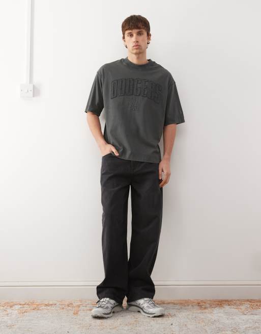 New Era – LA Dodgers – Grå, blekt t-shirt i oversize med boxig passform och logga, 2 av 5