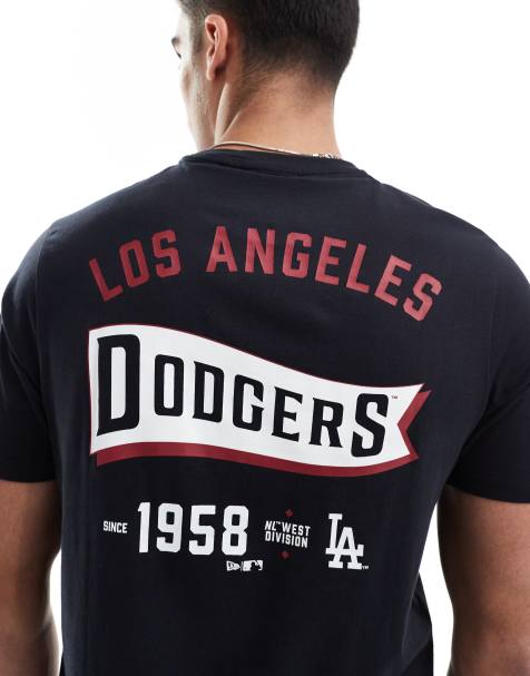 New Era LA Dodgers graphic back t-shirt in black - view 1