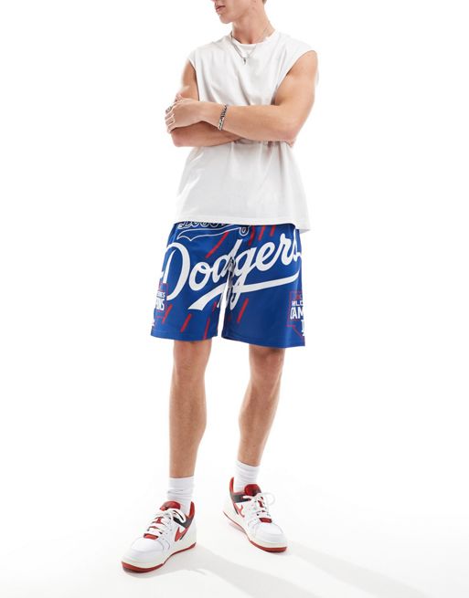  New Era LA Dodgers graphic jersey shorts in blue
