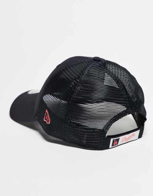 New Era LA Dodgers homefield 9forty trucker cap in black