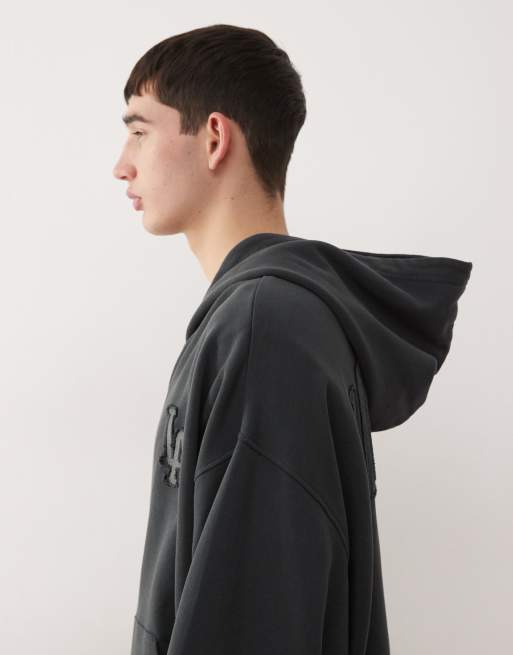 New Era – LA Dodgers – Kapuzenjacke in verwaschenem Grau mit Logo, 4 von 5