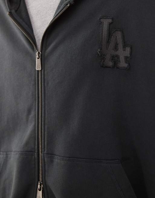 New Era – LA Dodgers – Kapuzenjacke in verwaschenem Grau mit Logo, 5 von 5