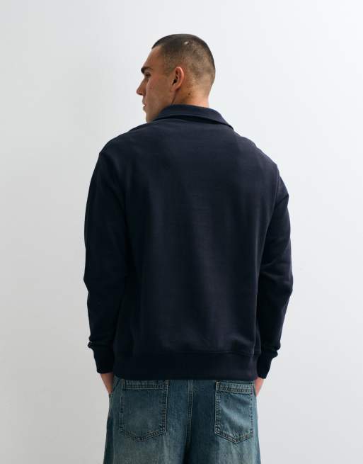 New Era LA Dodgers logo quarter zip jumper in navy, 5 of 5