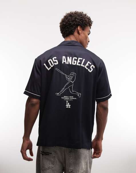 New Era - LA Dodgers - Marineblå skjorte med reverskrave og logo - view 1