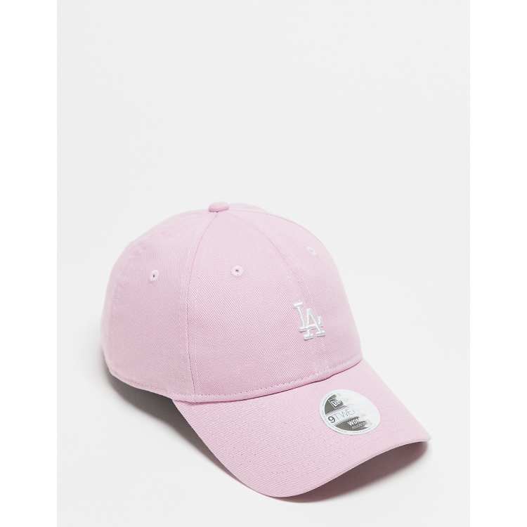 New Era LA Dodgers mini logo 9twenty cap in washed pink | ASOS