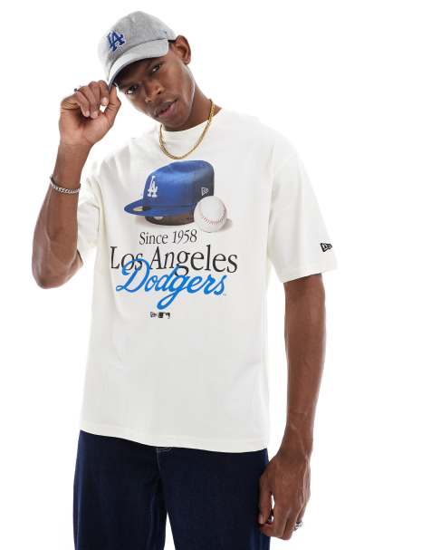 New Era LA Dodgers motif t-shirt in white - view 1