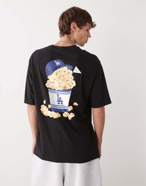 New Era – LA Dodgers – Oversize-T-Shirt in Schwarz mit Essens-Print - view 1