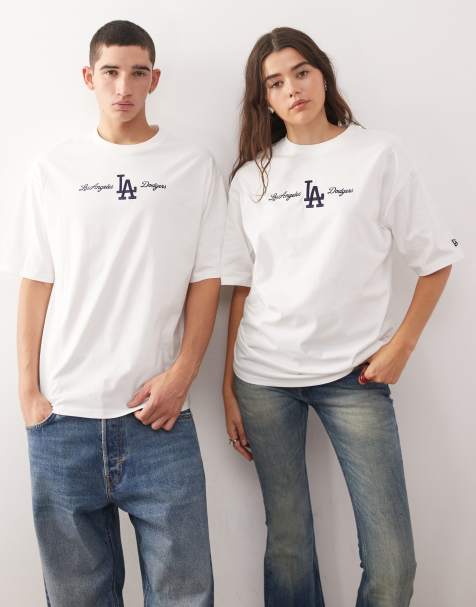 New Era – LA Dodgers – Oversize-T-Shirt in Weiß mit Logo-Schriftzug - view 1