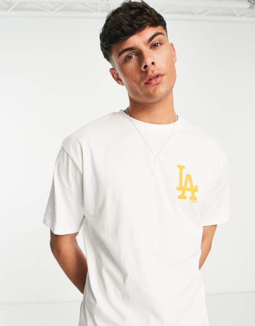 LA Dodgers Logo White Oversized T-Shirt