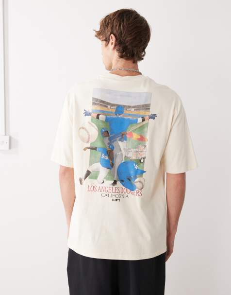 New Era - LA Dodgers - Oversized T-shirt met print op de achterkant in wit - view 1