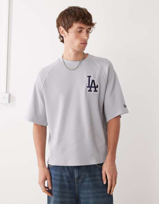 New Era LA Dodgers oversized waffle t-shirt in white