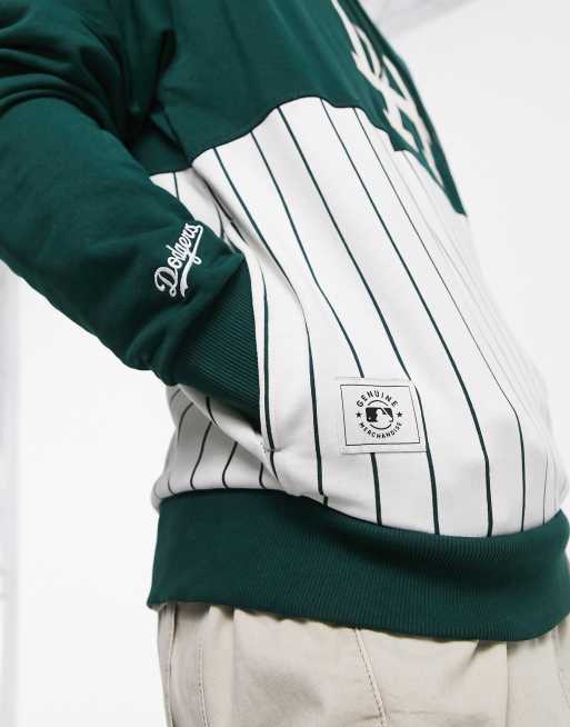 New Era LA Dodgers pinstripe hoodie in green exclusive to ASOS