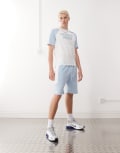 [New Era] New Era LA Dodgers raglan shorts in blue multi (part of a set) M Light blue