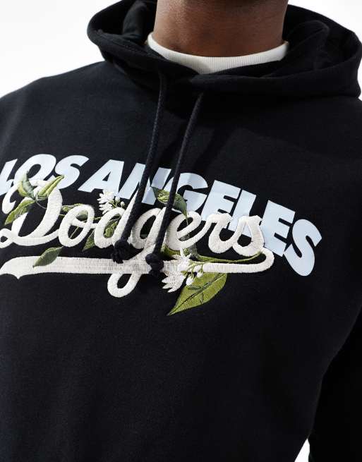 New Era - LA Dodgers - Sort hættetrøje med broderet blomsterlogo, 3 af 4