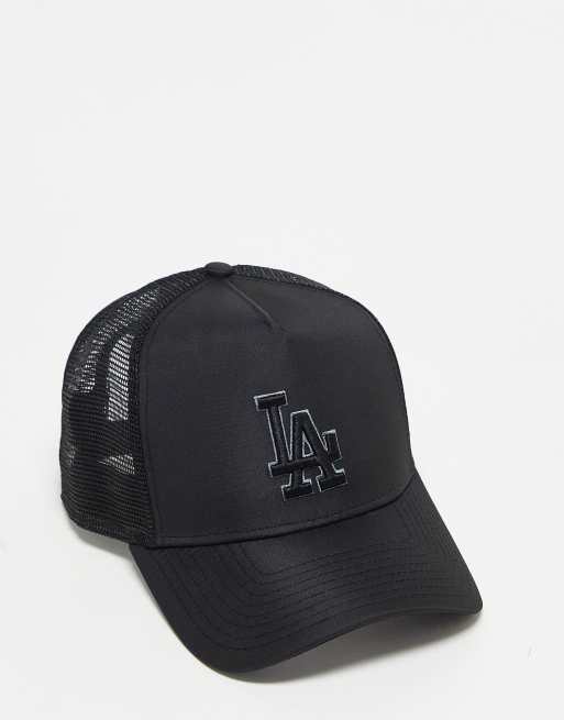 KTZ La Dodgers Mesh Trucker Hat in Black for Men