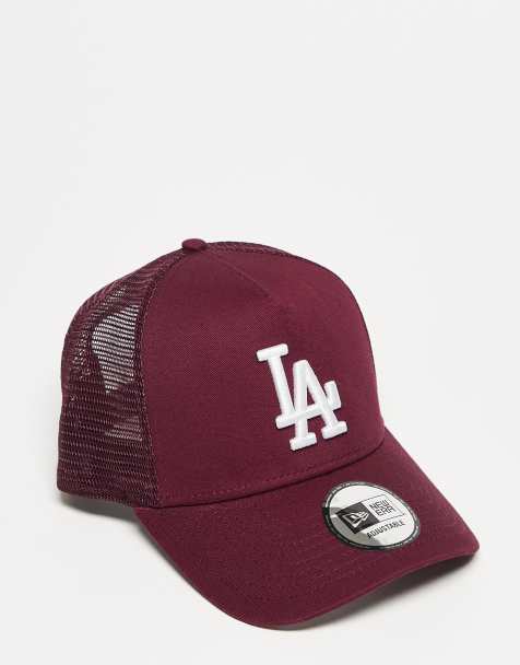New Era LA Dodgers trucker cap in burgundy - view 1