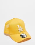 [New Era] New Era LA Dodgers trucker cap in yellow multi No Size Yellow