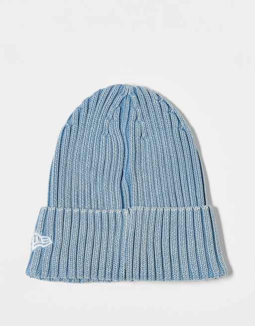 New Era LA Dodgers two tone chunky knit cuff beanie in blue | ASOS