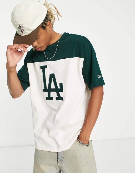 Green New Era MLB LA Dodgers Crop T-Shirt Women's