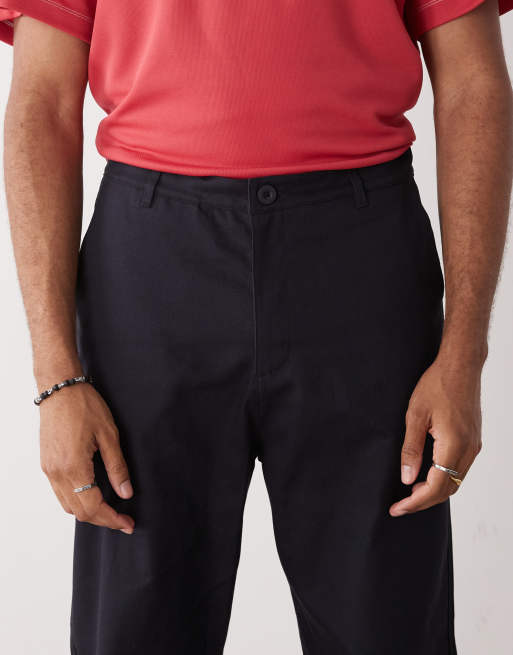 New Era LA Dodgers wide leg chino pants in navy, 4 of 5