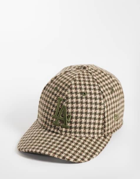 New Era LA Dodgers womens 9forty houndstooth check cap in green - view 1