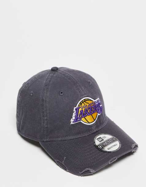 New Era – LA Lakers 9twenty – Czarna bawełniana czapka z daszkiem i efektem sprania - view 1
