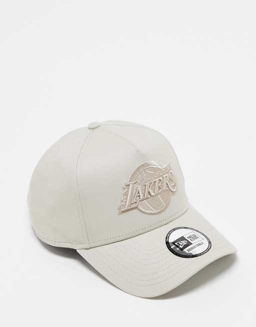 New Era LA Lakers A frame cap in beige