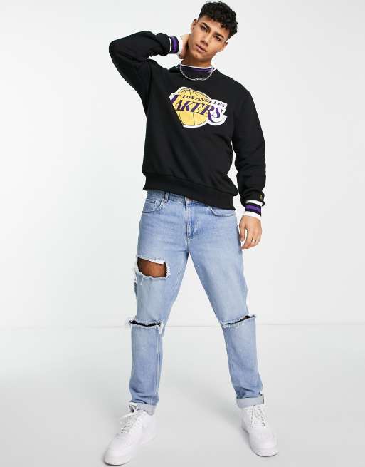 New Era LA Lakers oversized mesh t-shirt in black