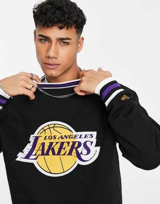 New Era LA Lakers oversized mesh t-shirt in black