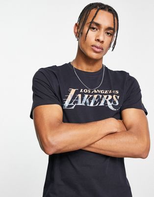 New Era LA Lakers city scape print t-shirt in navy